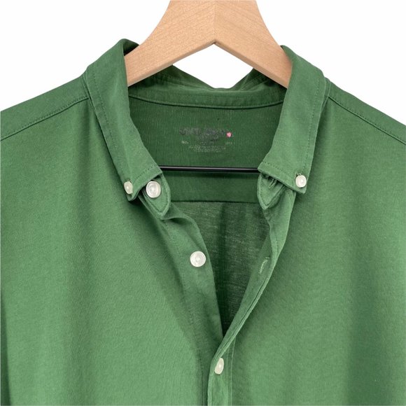 Untuckit green knit long sleeve button down top M - Picture 5 of 12